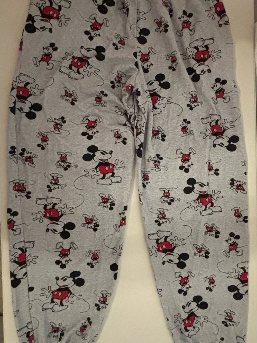 Disney Grey Mickey Mouse Fleece Pajama Bottoms - Picture 11 of 12